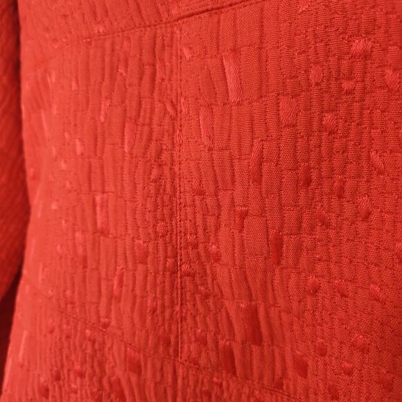 Coldwater Creek Zip Front Jacket Blazer Embroidered Orange‎ Size Med. Bright Fun - Picture 5 of 12